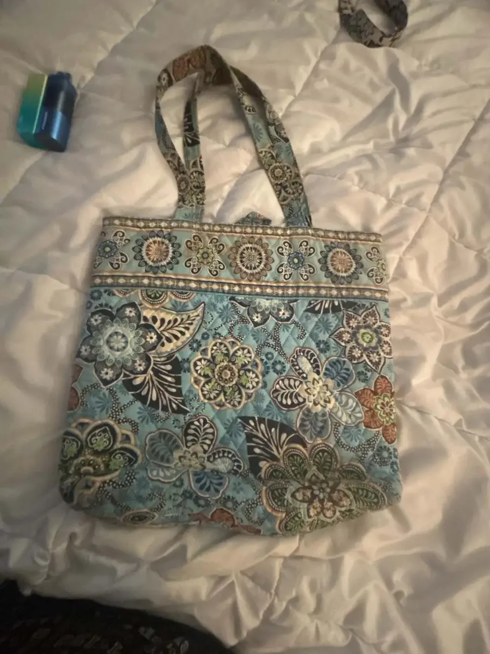 Vera Bradley Quilted Floral Paisley Shoulder Tote Bag